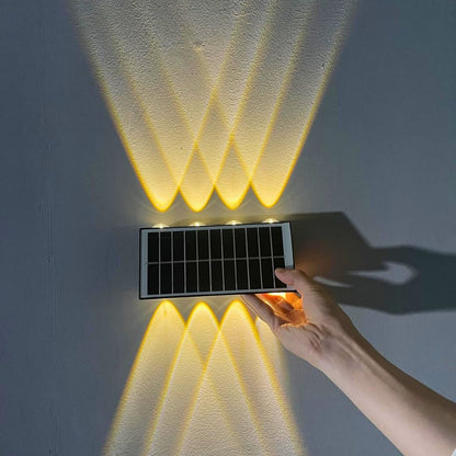 Lámpara solar de pared exterior con 8 LED