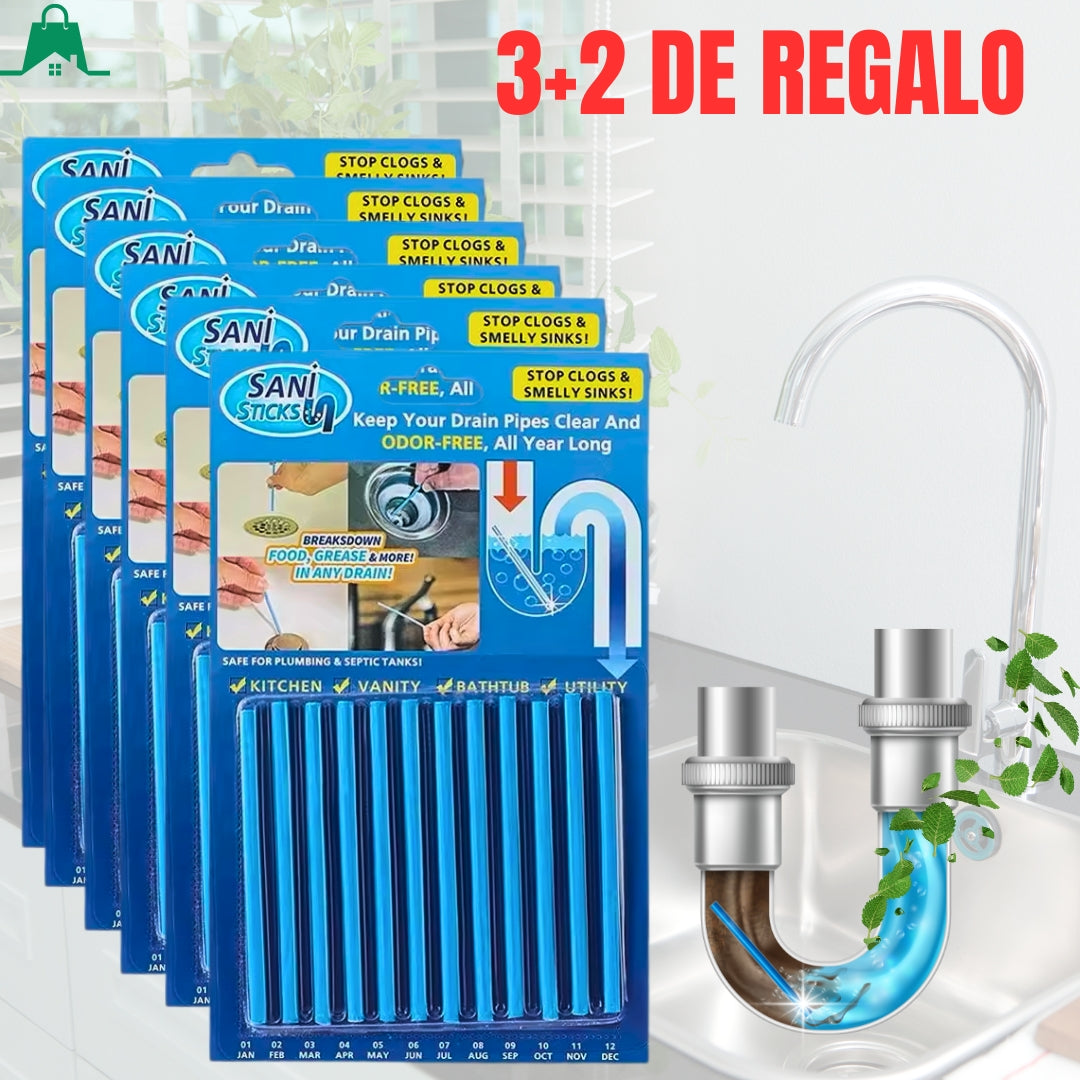 SANISTICKS - 12 Barritas de Drenaje Para Tuberías (PACK 3+2 Gratis)